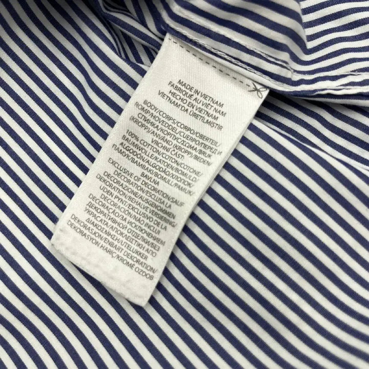 [BUNJANG] Polo Ralph Lauren Navy Striped Shirt S / 폴로 랄프로렌 네이비포니 네이비 단가라 셔츠 S