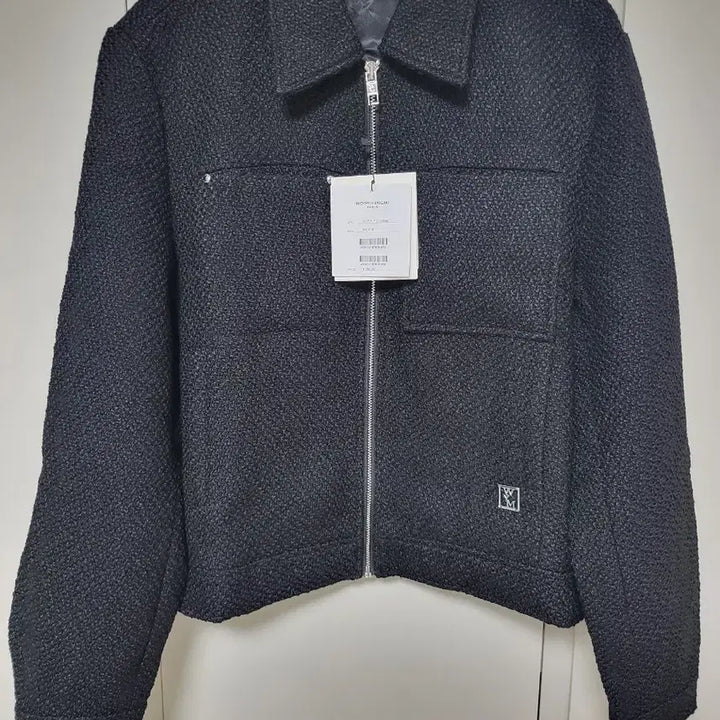 [BUNJANG] Wooyoungmi 25SS Tweed Zip-Up Jacket Black (Size 48) New / 25SS 우영미 트위드 집업 자켓 블랙(48사이즈) 새상품