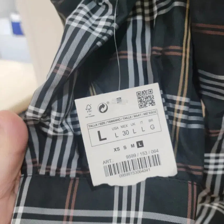 [BUNJANG] ZARA Plaid Pleated Blouse / 자라 체크 플리츠 블라우스