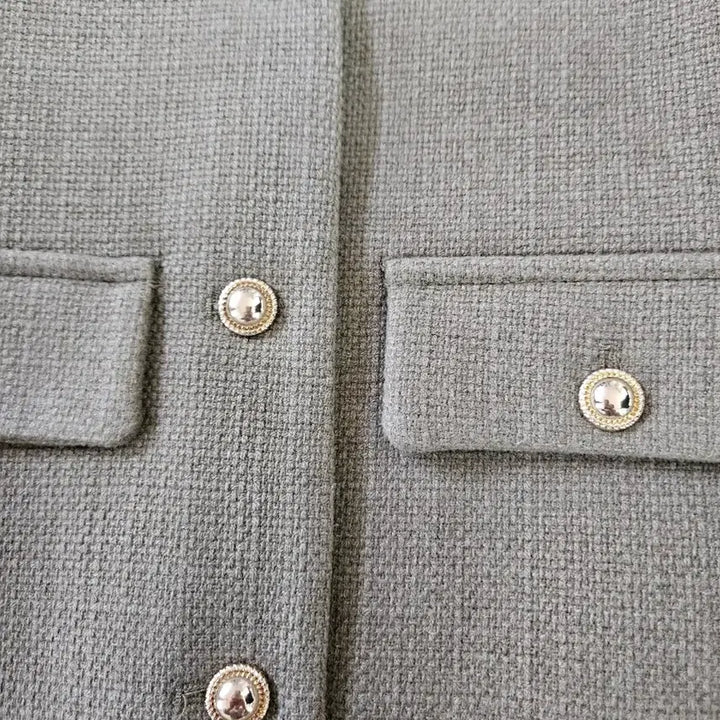 [BUNJANG] ZARA Flap Crop Blazer XS Light Khaki / ZARA 자라 플랩 크롭 블레이저 XS 라이트카키