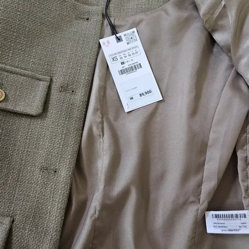 [BUNJANG] ZARA Flap Crop Blazer XS Light Khaki / ZARA 자라 플랩 크롭 블레이저 XS 라이트카키