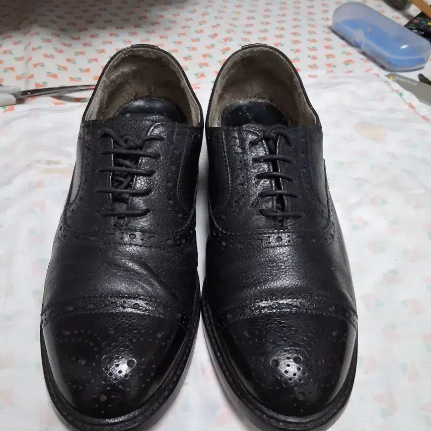 [BUNJANG] REGAL Wingtip Leather Shoes / REGAL-(주)금강-남성.블랙윙팁구두ㅡ250사이즈,택포
