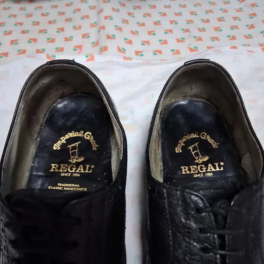 [BUNJANG] REGAL Wingtip Leather Shoes / REGAL-(주)금강-남성.블랙윙팁구두ㅡ250사이즈,택포