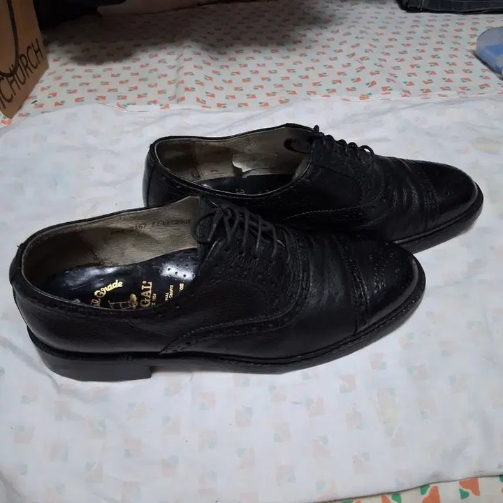 [BUNJANG] REGAL Wingtip Leather Shoes / REGAL-(주)금강-남성.블랙윙팁구두ㅡ250사이즈,택포