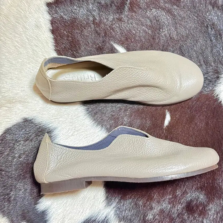 [BUNJANG] Brillage Leather Flat Shoes / brillage 레더플랫슈즈 그레이 플랫슈즈