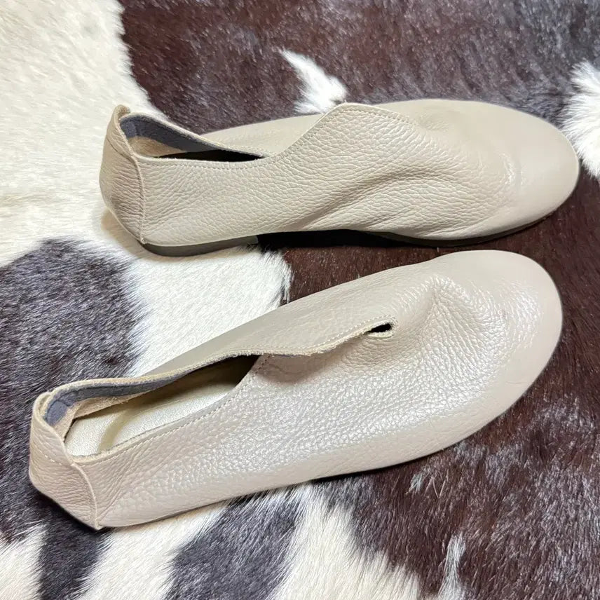 [BUNJANG] Brillage Leather Flat Shoes / brillage 레더플랫슈즈 그레이 플랫슈즈