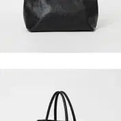 [BUNJANG] Andros Tote Bag Black Cowhide Belted Big Bag / 앤드로스 토트백 블랙 Cow Vegetable Belted Big Bag