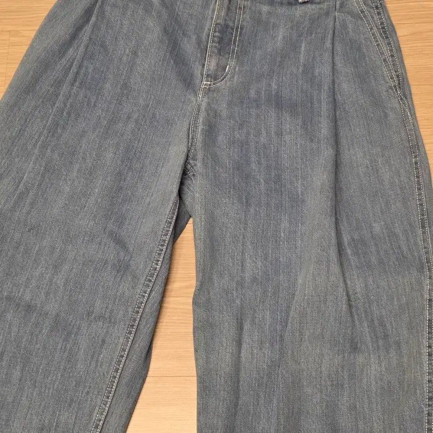 [BUNJANG] Facade Pattern Vintage Indigo Denim Pants / [새상품] 파사드패턴 빈티지 인디고 데님
