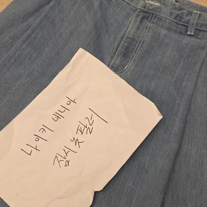 [BUNJANG] Facade Pattern Vintage Indigo Denim Pants / [새상품] 파사드패턴 빈티지 인디고 데님