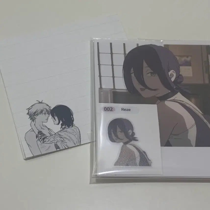 [BUNJANG] Chainsaw Man - The Movie: Reze Polaroid Set / 체인소맨 레제 폴라로이드3장+띠부띠부씰3장+메모지10장