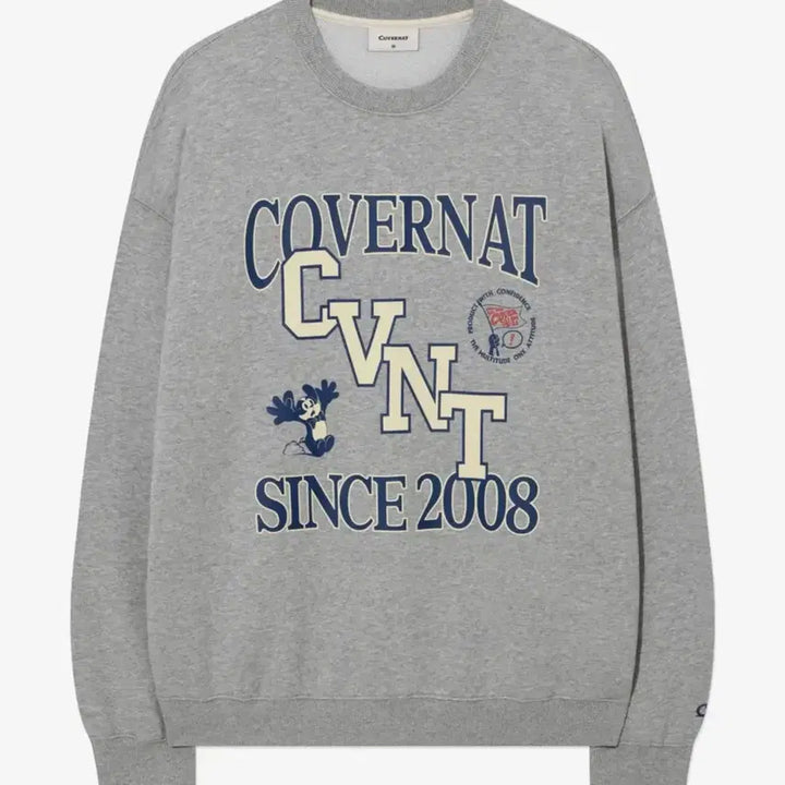[BUNJANG] Covernat CVNT Graphic Sweatshirt Melange Gray (L) / [새상품] L) 커버낫 CVNT 그래픽 맨투맨 멜란지 그레이
