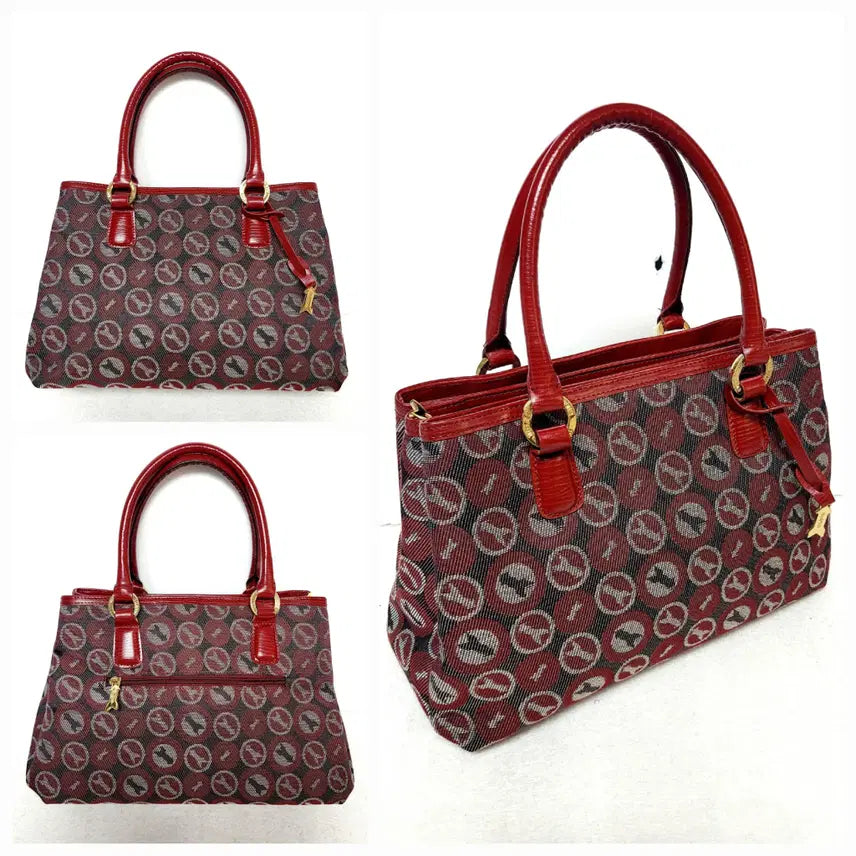 [BUNJANG] GOLD PFEIL Fabric and Leather Tote Bag / 골드파일(GOLD PFEIL) 가방  (독일제)