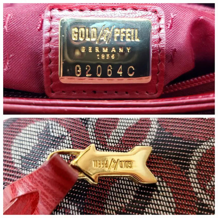 [BUNJANG] GOLD PFEIL Fabric and Leather Tote Bag / 골드파일(GOLD PFEIL) 가방  (독일제)