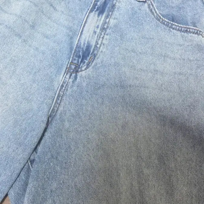 [BUNJANG] Not4nerd Linen-Like Wide Denim Pants M Light Blue / 낫포너드 린넨 라이크 와이드 데님 팬츠 M 라이트 블루