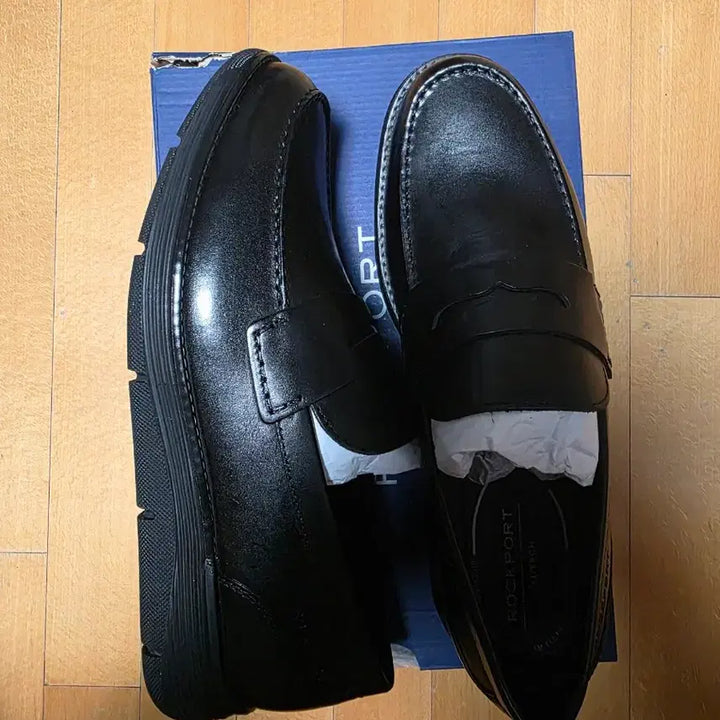 [BUNJANG] Rockport Liam Penny Loafers - Black Leather (Size 12 Wide) / 락포트 남성용 Liam Penny 로퍼, 블랙 가죽, 12Wide