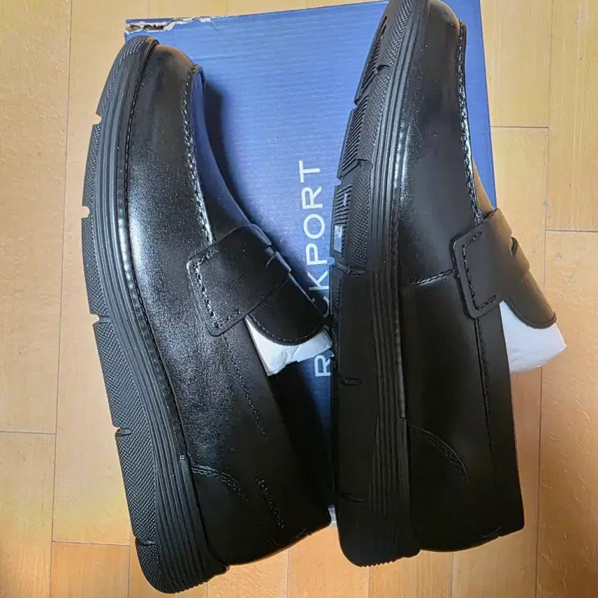 [BUNJANG] Rockport Liam Penny Loafers - Black Leather (Size 12 Wide) / 락포트 남성용 Liam Penny 로퍼, 블랙 가죽, 12Wide