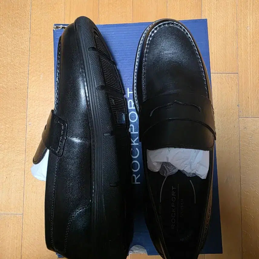 [BUNJANG] Rockport Liam Penny Loafers - Black Leather (Size 12 Wide) / 락포트 남성용 Liam Penny 로퍼, 블랙 가죽, 12Wide