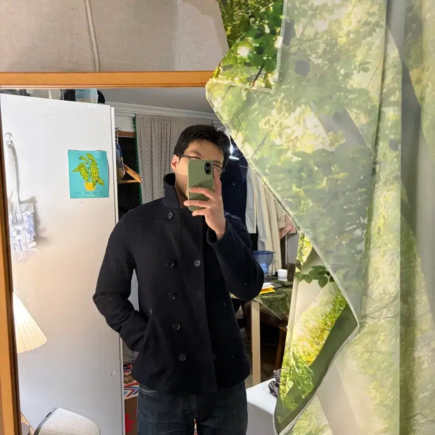 [BUNJANG] United Arrows Green Label Relaxing Pea Coat Navy / 100) 유나이티드 애로우즈 그린라벨릴렉싱 피코트 네이비