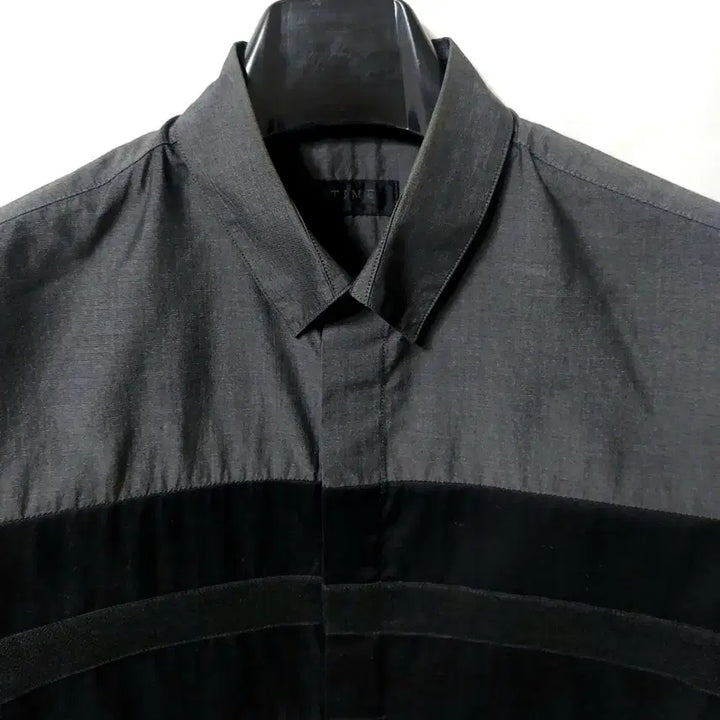 [BUNJANG] Time Silk Linen Blend Shirt Dark Grey / 타임 실크 면 셔츠 95