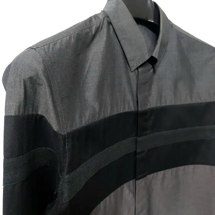 [BUNJANG] Time Silk Linen Blend Shirt Dark Grey / 타임 실크 면 셔츠 95