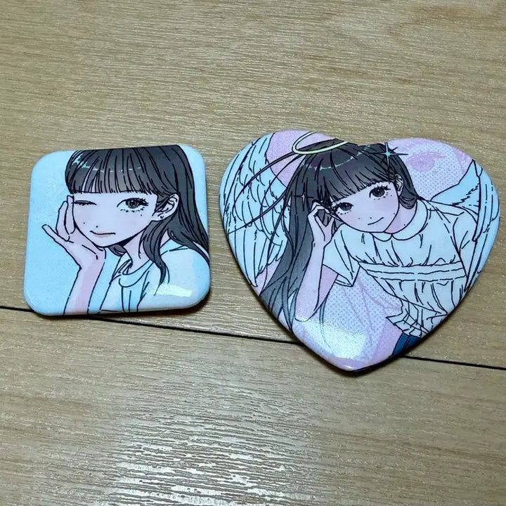 [BUNJANG] IVE Rei Fanart Pin Button Badge Set / etc님 아이브 레이 핀버튼 뱃지 2개 세트 / 팬아트 ive
