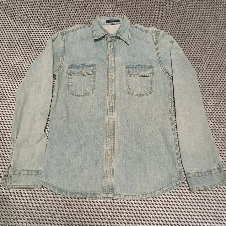[BUNJANG] ZETTA Slim Fit Light Blue Denim Western Shirt / ZETTA(제타) 슬림핏 연청 데님 웨스턴 셔츠
