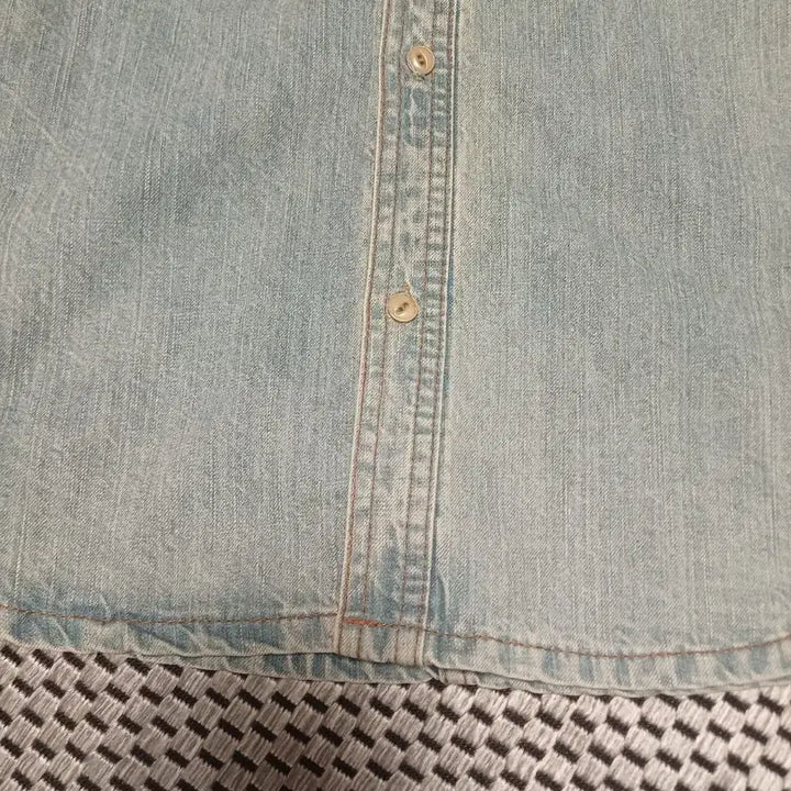 [BUNJANG] ZETTA Slim Fit Light Blue Denim Western Shirt / ZETTA(제타) 슬림핏 연청 데님 웨스턴 셔츠
