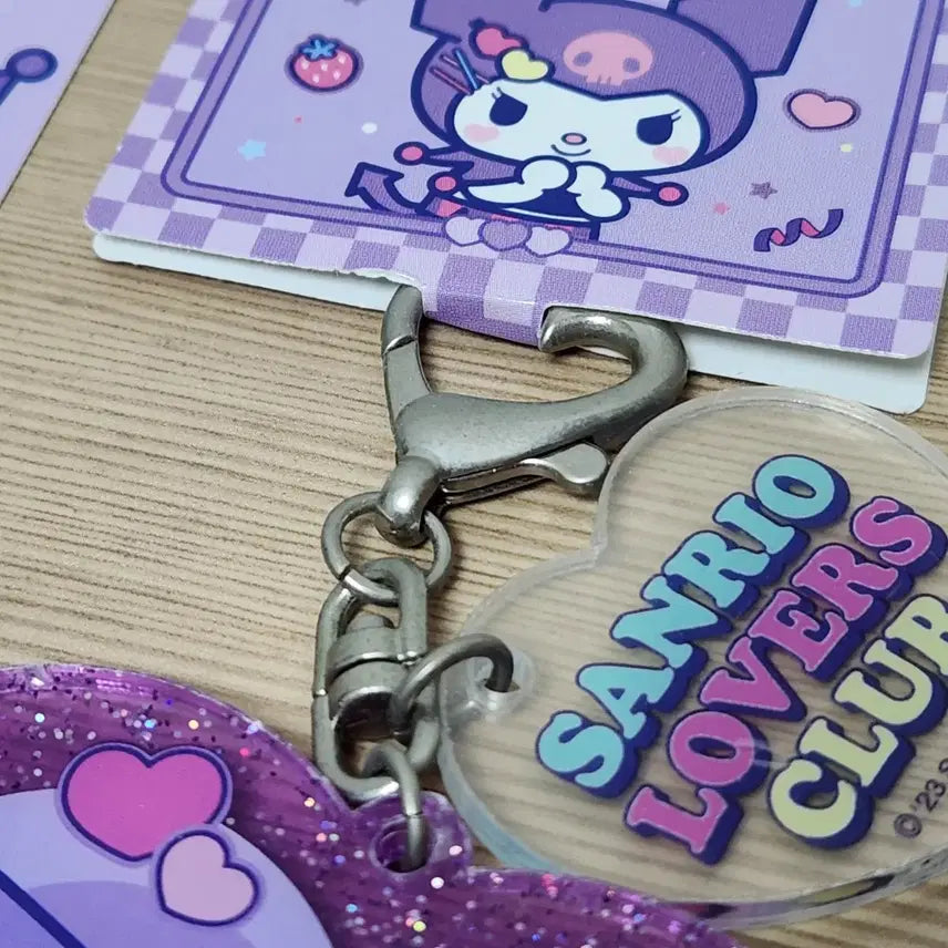[BUNJANG] Sanrio Kuromi Keyring with Stickers / 산리오 러버스 클럽 쿠로미 키링 양도 스티커