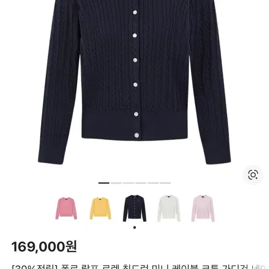 [BUNJANG] Polo Ralph Lauren Navy Cable Knit Cardigan / 폴로 가디건 네이비