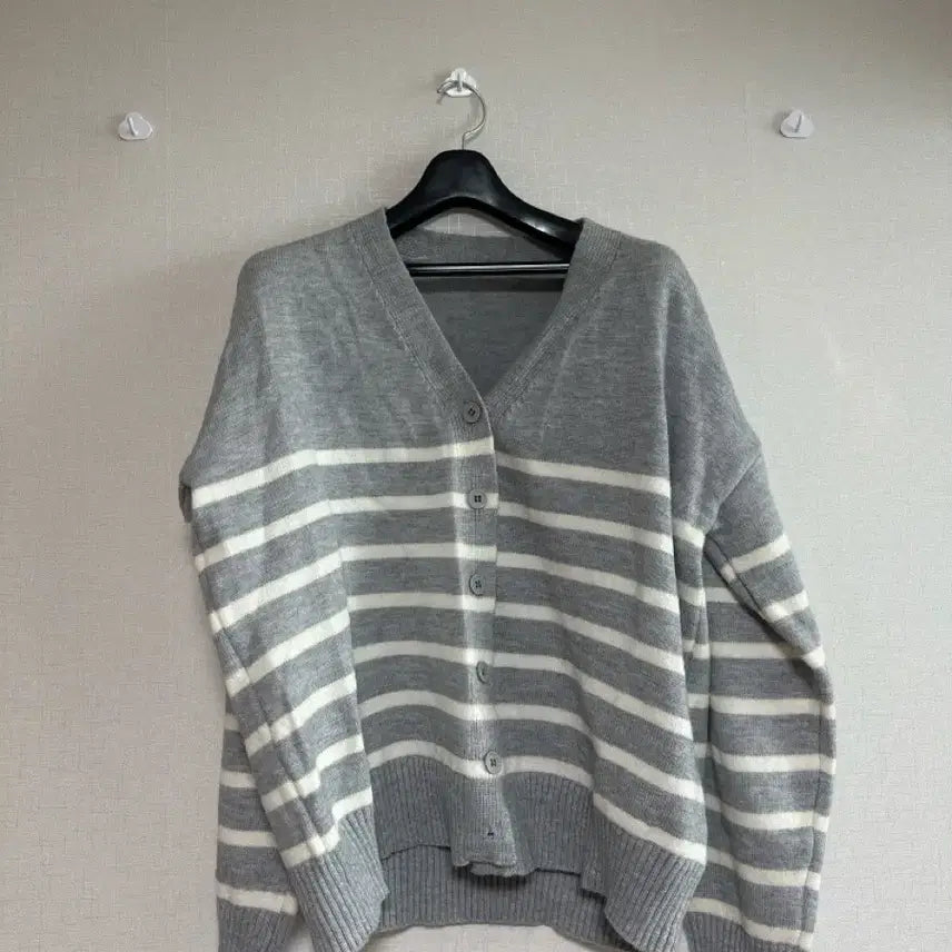 [BUNJANG] Striped Knit Cardigan / 새상품 스트라이프 니트가디건