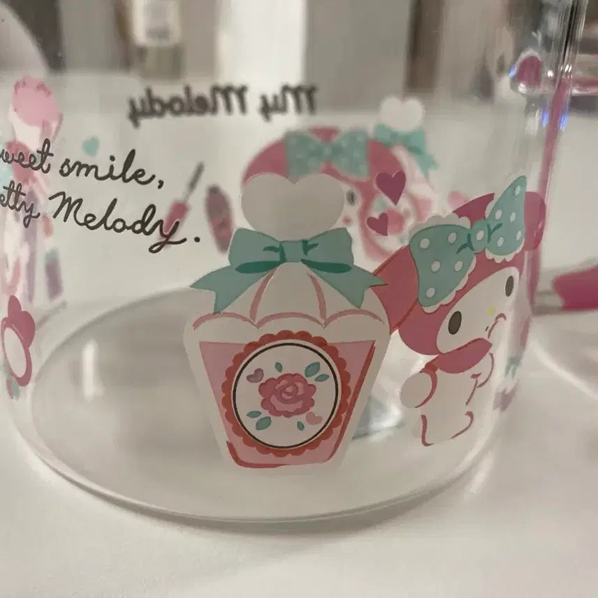[BUNJANG] My Melody Clear Glass Mug / 마이멜로디 투명 유리 머그컵
