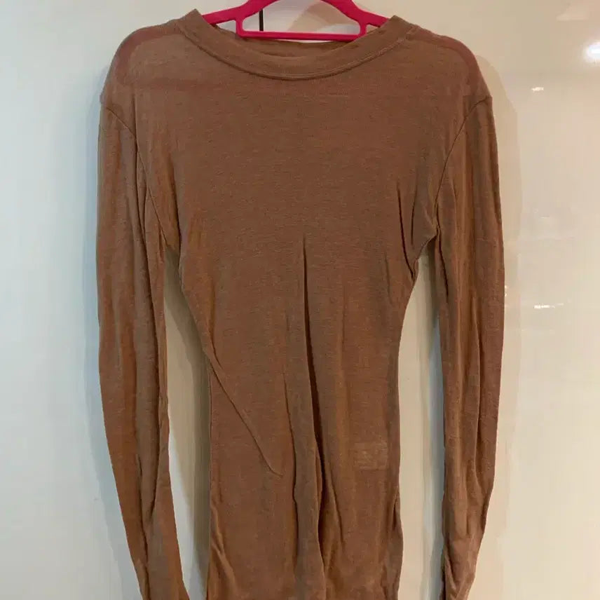 [BUNJANG] Jegoeb Brown Long Sleeve T-shirt / 제곱 브라운 긴팔 티셔츠