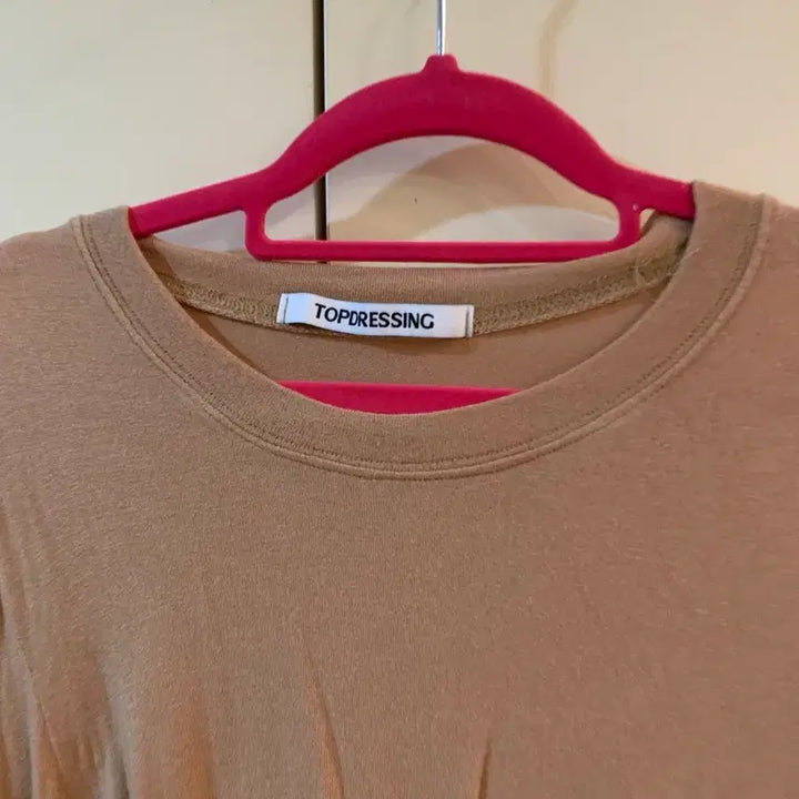 [BUNJANG] Topdressing Beige Long Sleeve T-shirt / 탑드레싱 긴팔 티셔츠 베이지