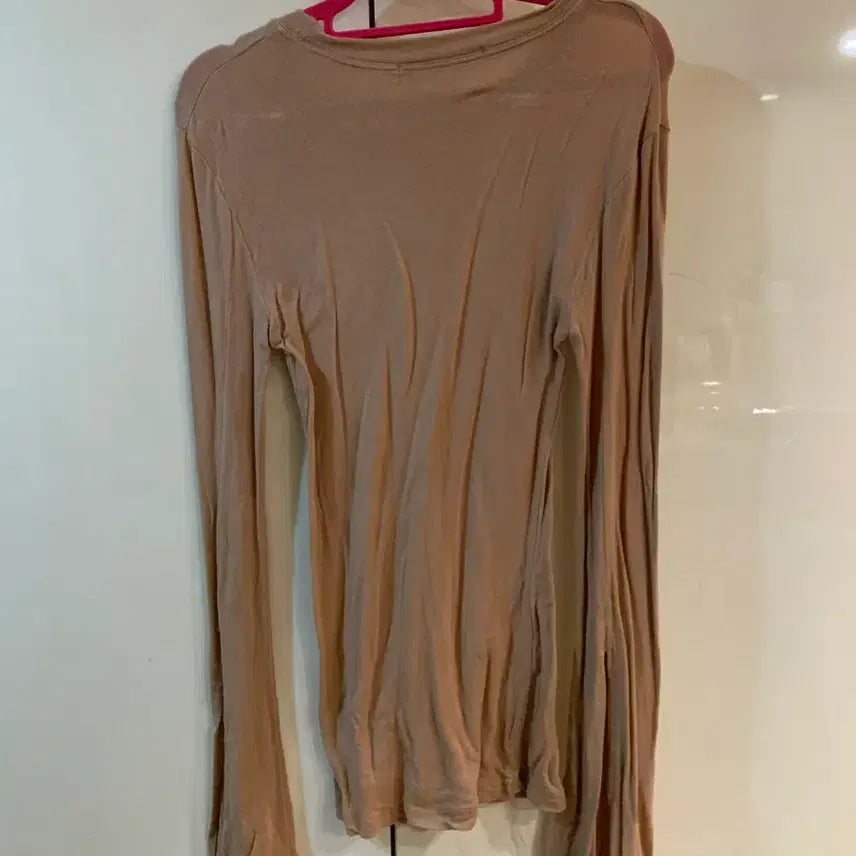 [BUNJANG] Topdressing Beige Long Sleeve T-shirt / 탑드레싱 긴팔 티셔츠 베이지