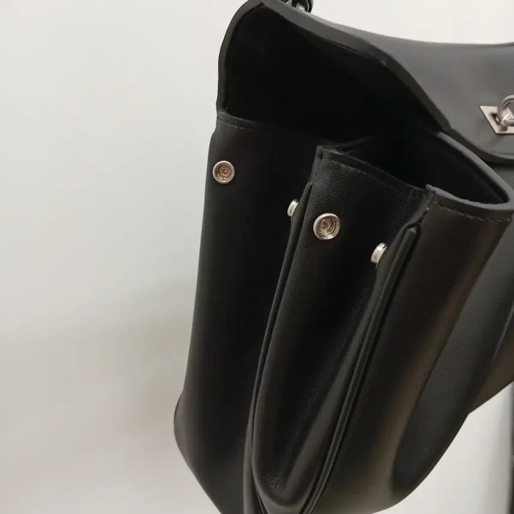 [BUNJANG] Black Leather Shoulder Bag / 260303-01 블랙 가죽백 데일리 숄더백