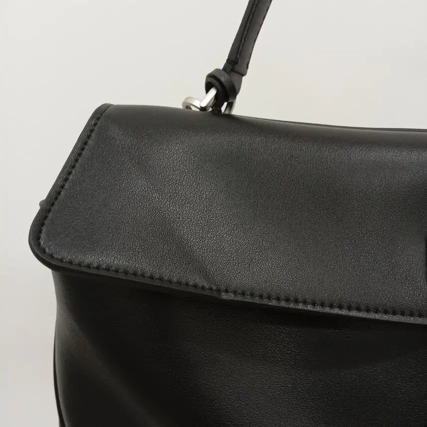 [BUNJANG] Black Leather Shoulder Bag / 260303-01 블랙 가죽백 데일리 숄더백