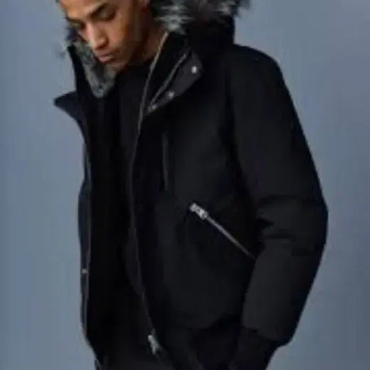 [BUNJANG] Mackage Dixon Silver Fur Padded Jacket / (A+/38) / 맥케이지 딕슨은장 실버퍼 패딩 자켓 블랙