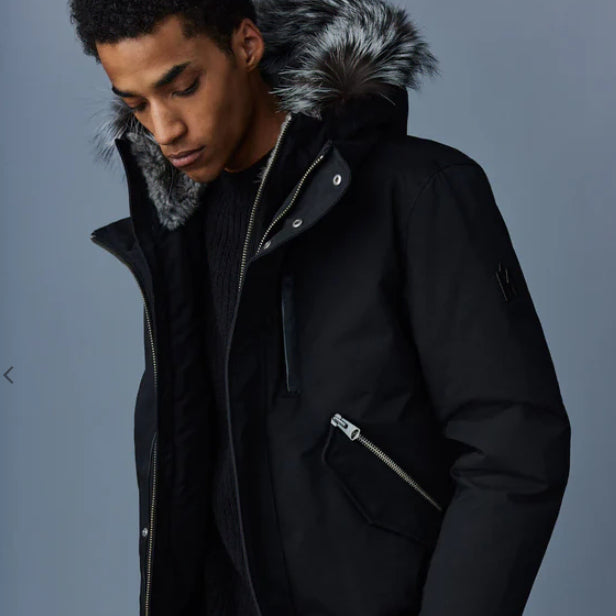 [BUNJANG] Mackage Dixon Silver Fur Padded Jacket / (A+/38) / 맥케이지 딕슨은장 실버퍼 패딩 자켓 블랙