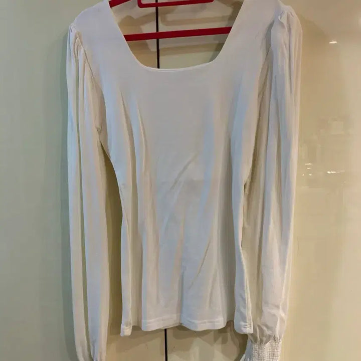 [BUNJANG] Topdressing Square Neck Shirred T-Shirt / 탑드레싱 스퀘어넥 셔링 티셔츠