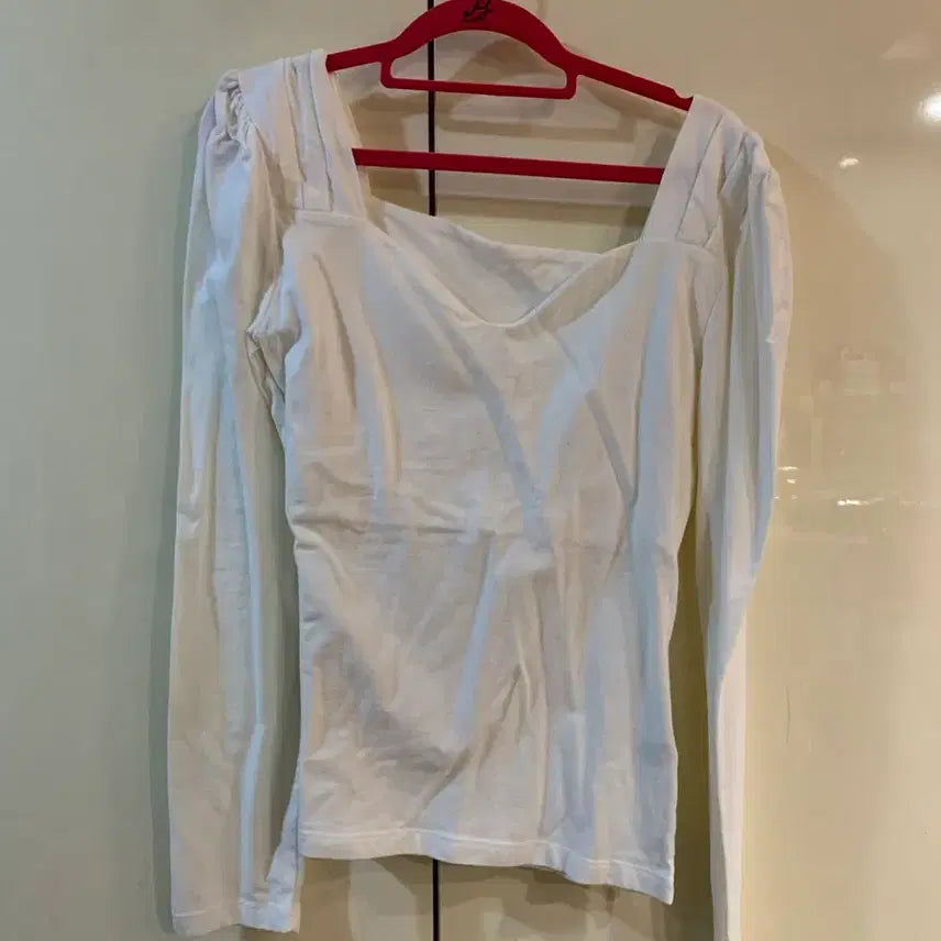 [BUNJANG] Topdressing White Long Sleeve T-Shirt / 탑드레싱 화이트 긴팔 티셔츠