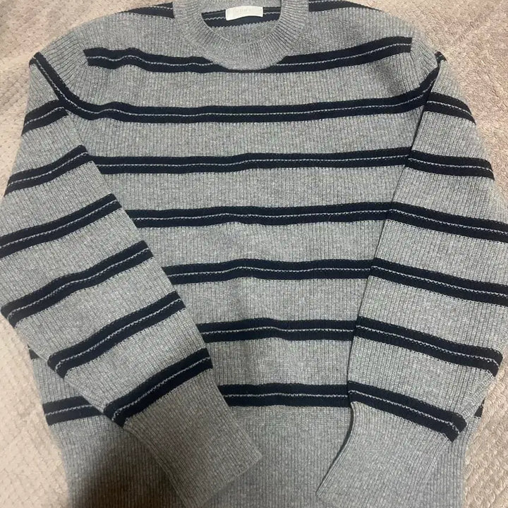 [BUNJANG] Moma Design Striped Knit Sweater / 48 모마디자인 스트라이프 니트 회색