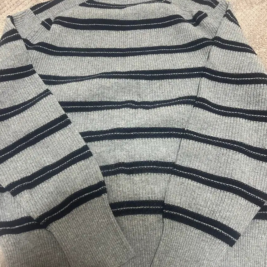 [BUNJANG] Moma Design Striped Knit Sweater / 48 모마디자인 스트라이프 니트 회색