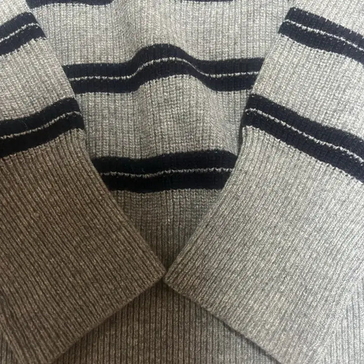 [BUNJANG] Moma Design Striped Knit Sweater / 48 모마디자인 스트라이프 니트 회색