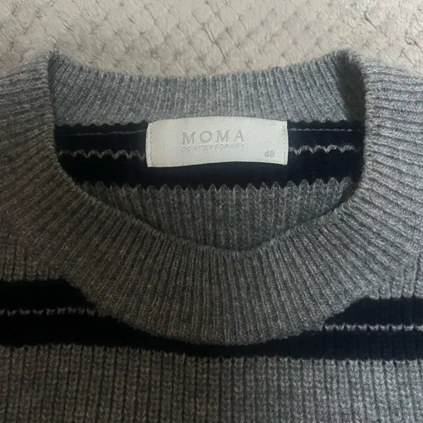 [BUNJANG] Moma Design Striped Knit Sweater / 48 모마디자인 스트라이프 니트 회색