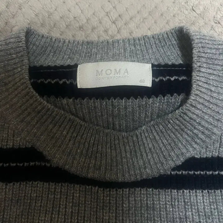 [BUNJANG] Moma Design Striped Knit Sweater / 48 모마디자인 스트라이프 니트 회색