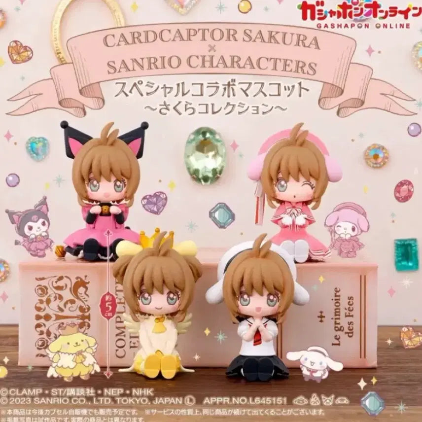 [BUNJANG] Cardcaptor Sakura x Sanrio Sakura My Melody Figure Set / (일괄) 카드캡터 체리 x 산리오 콜라보 사쿠라 마이멜로디 가챠 스탠드