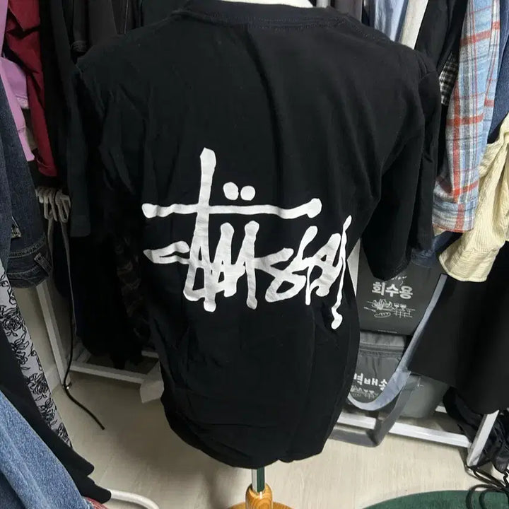 [SOLD OUT] 스투시 블랙 반팔 티셔츠 s사이즈 블랙