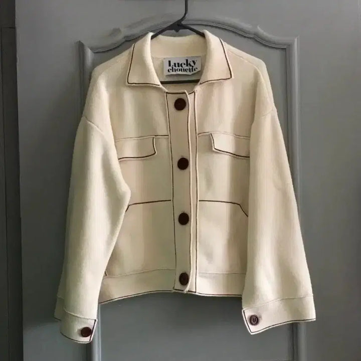 [BUNJANG] Lucky Chouette Knit Jacket / 럭키슈에뜨] 니트 자켓