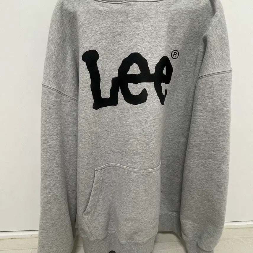 [BUNJANG] Lee Big Logo Hoodie Gray / Lee 리 빅로고 후드티 그레이 회색
