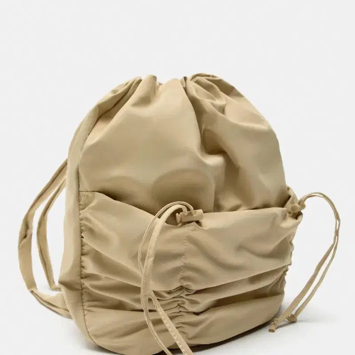 [BUNJANG] ZARA Shirred Fabric Backpack / 자라 셔링 패브릭 백팩 새상품